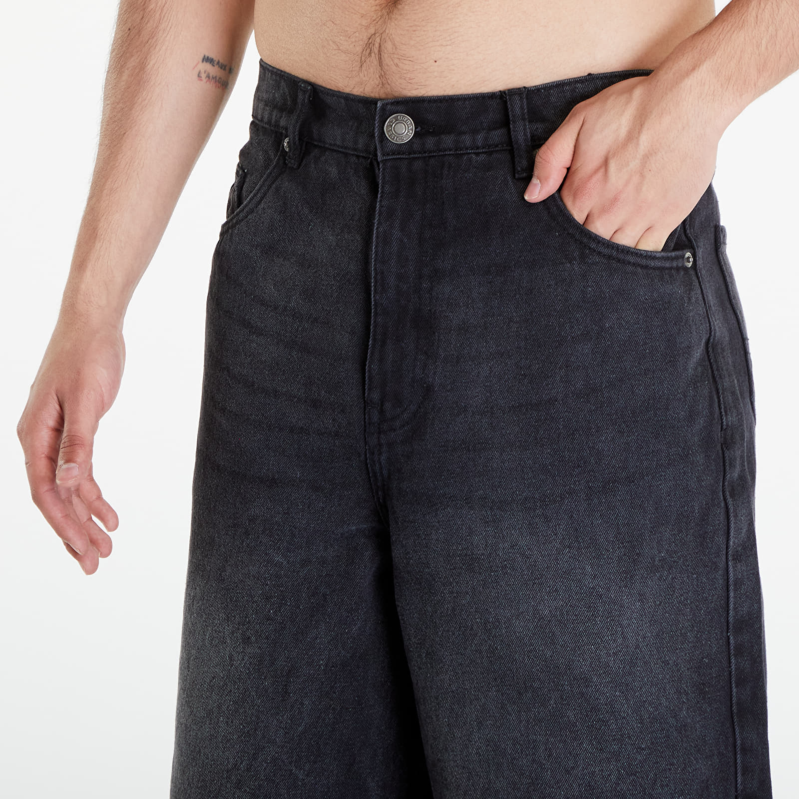 Shorts Urban Classics 90's Heavy Denim Shorts Black Washed