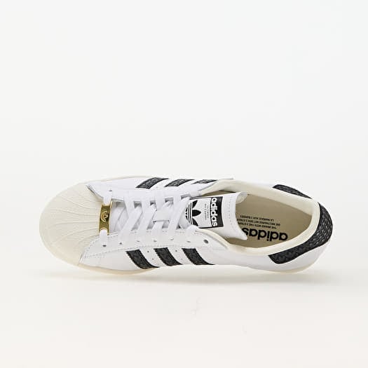 Adidas superstar white metallic top