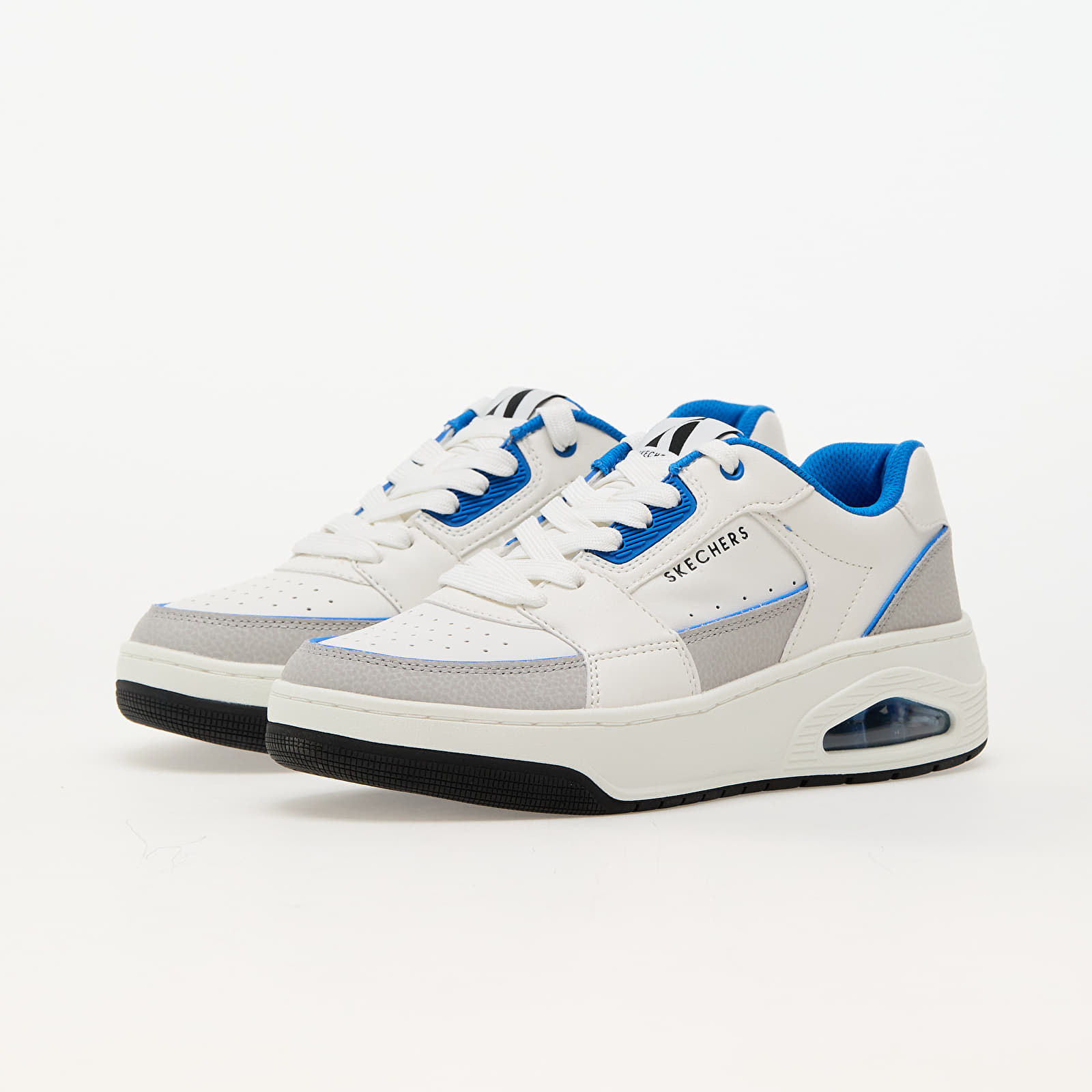 Męskie trampki i buty Skechers Uno Court - Low-Post White/ Black