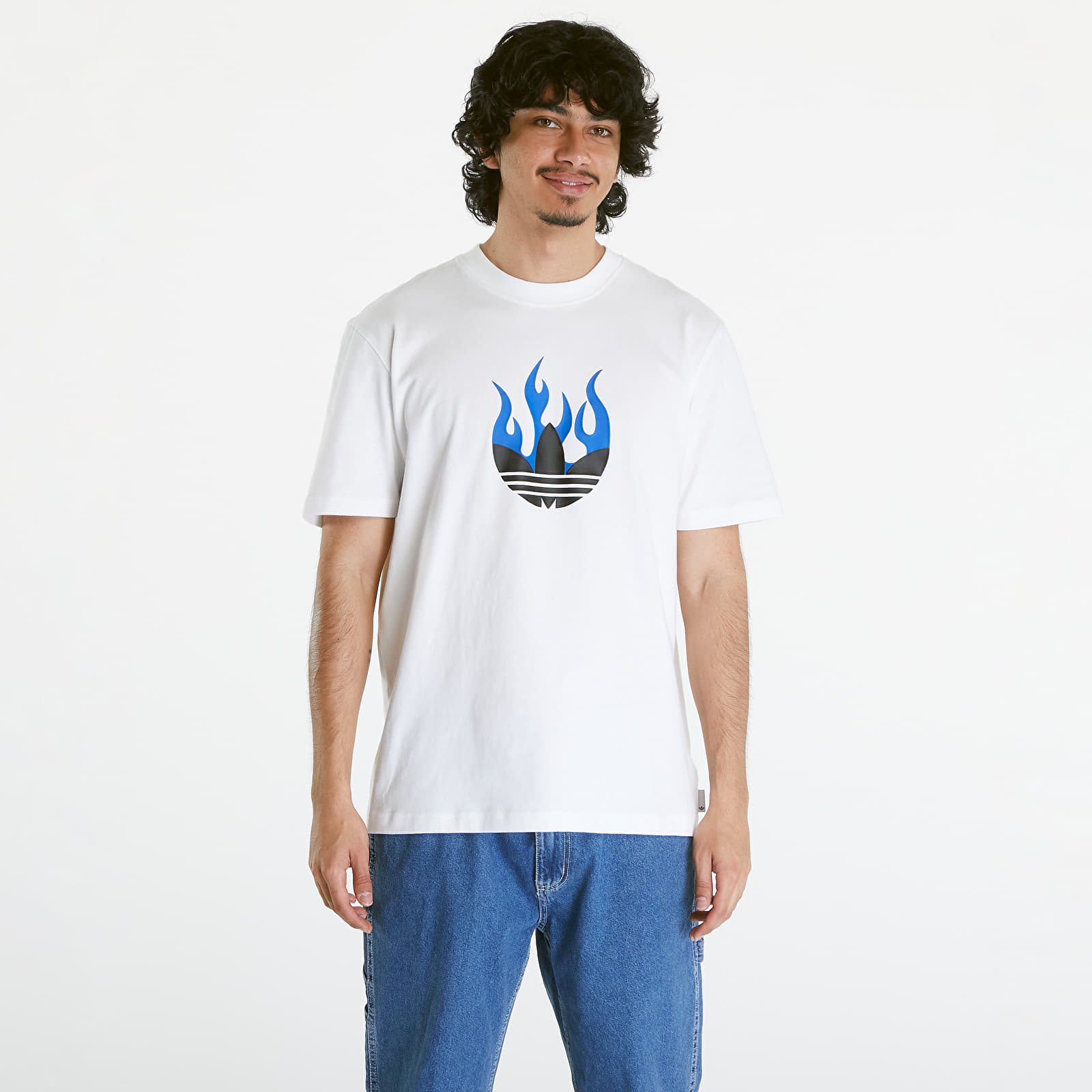 T-shirts adidas Flames Logo Tee White