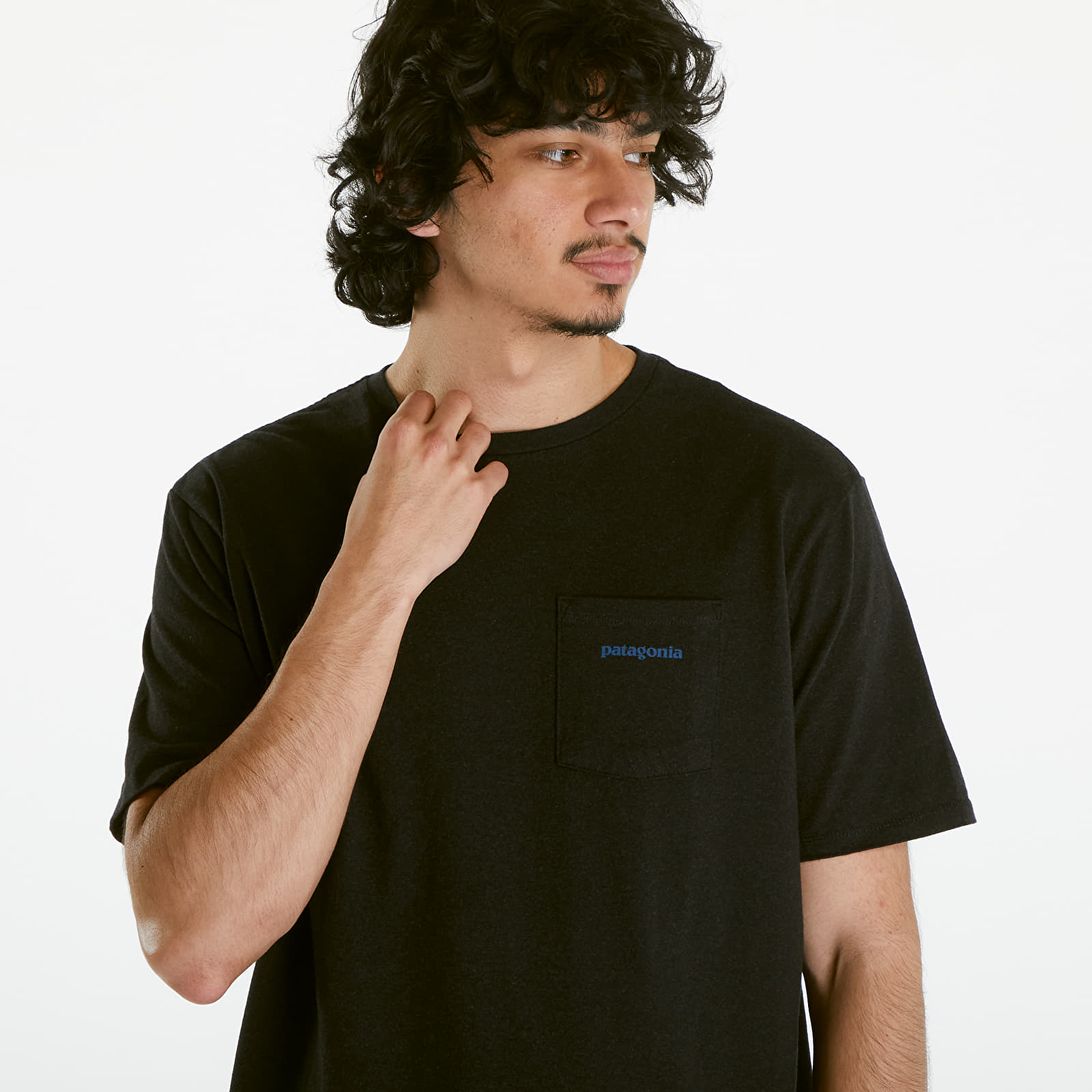 Kleidung für Männer Patagonia M's Boardshort Logo Pocket Responsibili-Tee Ink Black