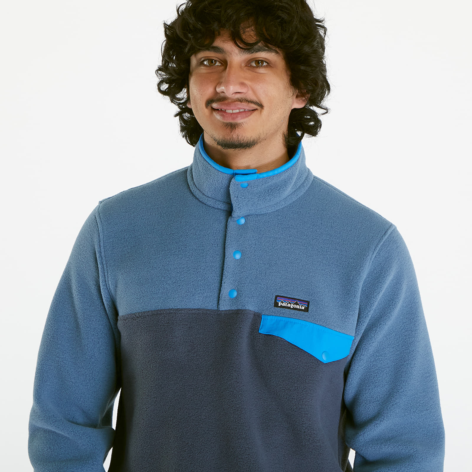 Hoodies and sweatshirts Patagonia M's LW Synch Snap-T Pullover Hoody Smolder Blue