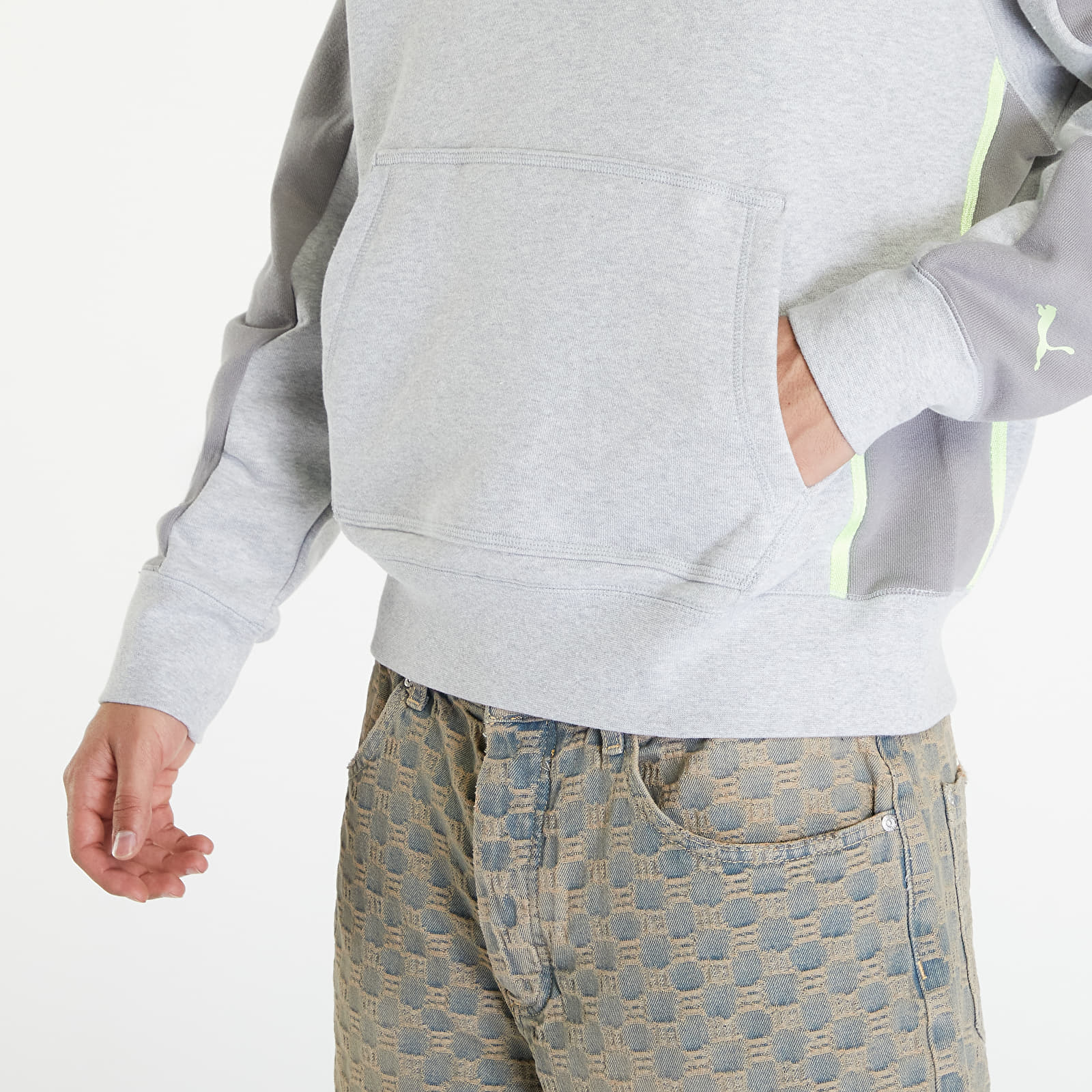 Džemperiai su gobtuvais ir džemperiai PUMA x PLEASURES Hoodie Light Gray Heather