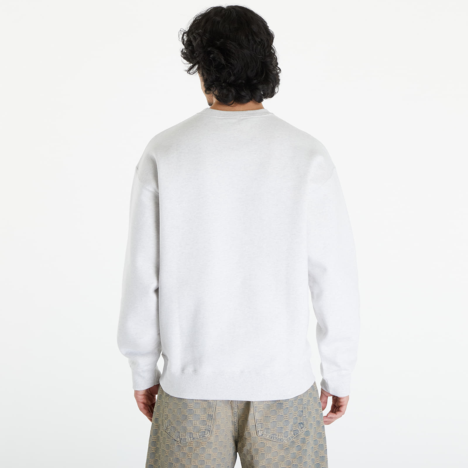 Sweaters Nike Solo Swoosh Men's Fleece Crew Birch Heather/ White