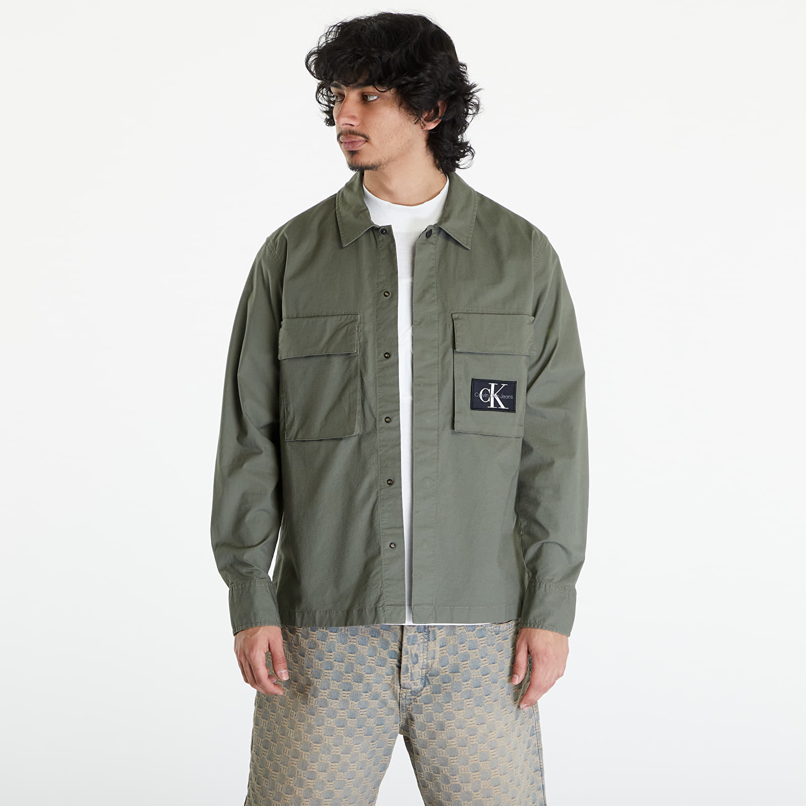 Camisas Calvin Klein Jeans Utility Overshirt Green