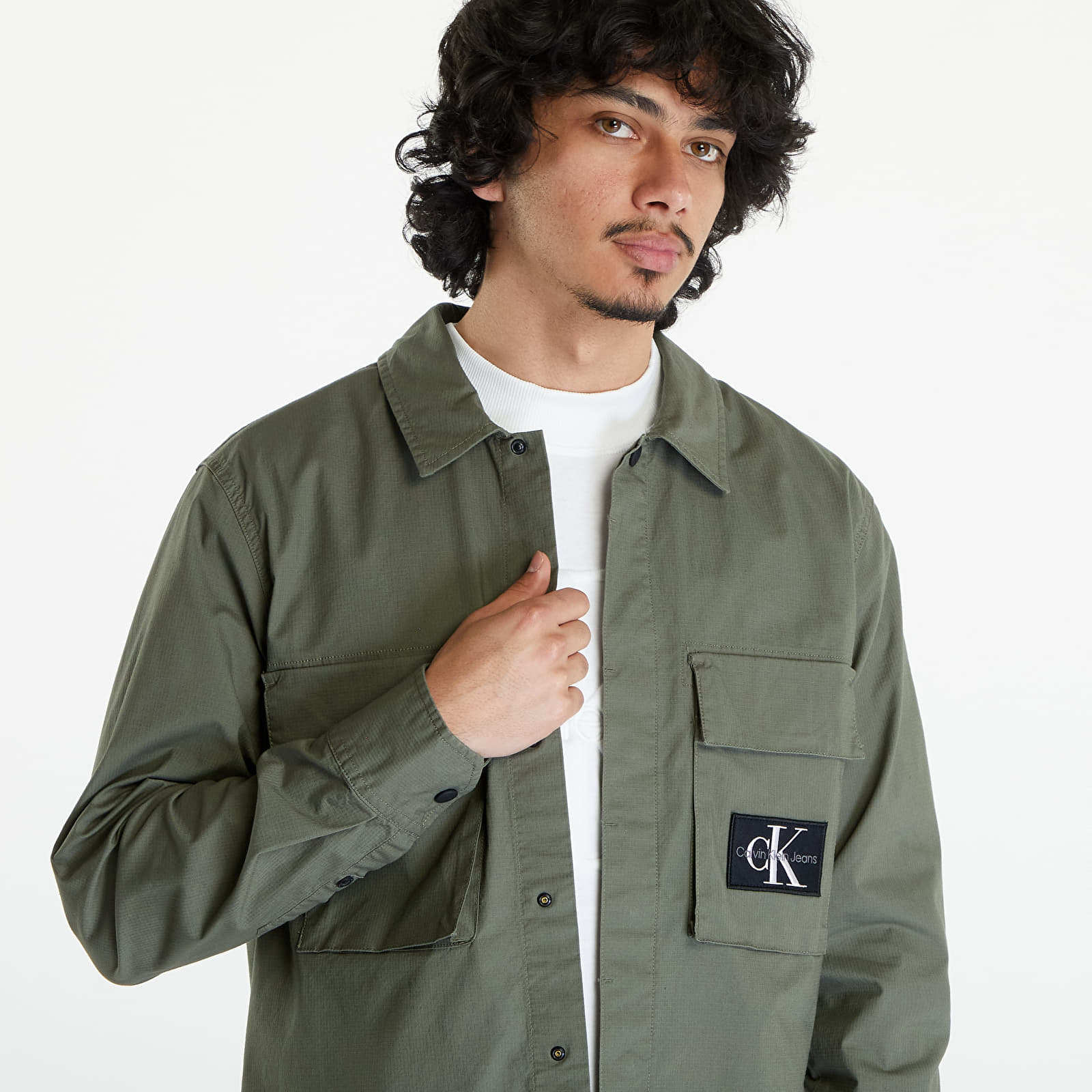 Camisas Calvin Klein Jeans Utility Overshirt Green