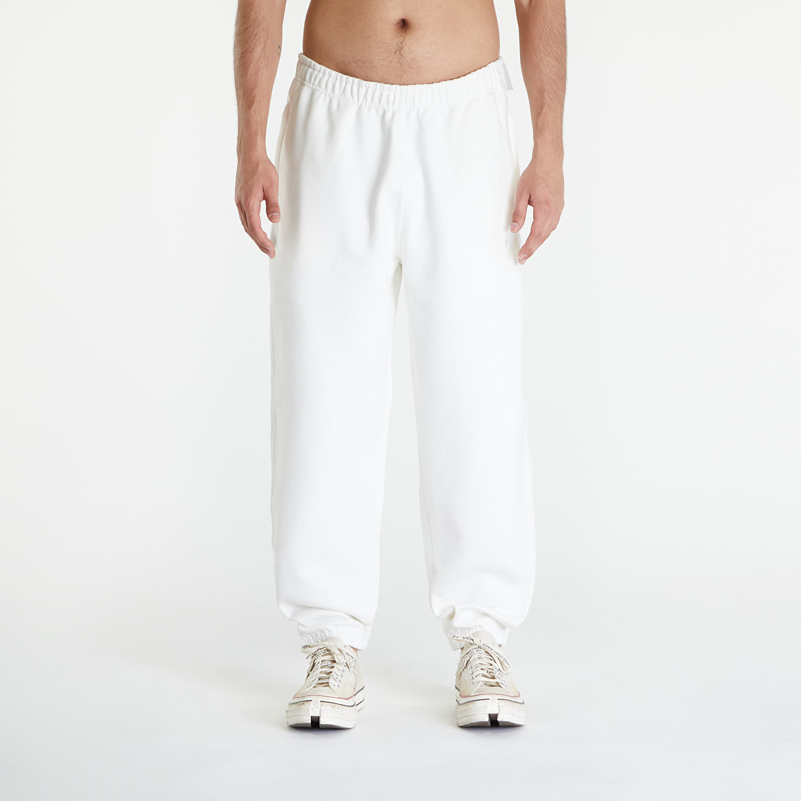 Tepláky Nike Solo Swoosh Men's Fleece Pants Sail/ White
