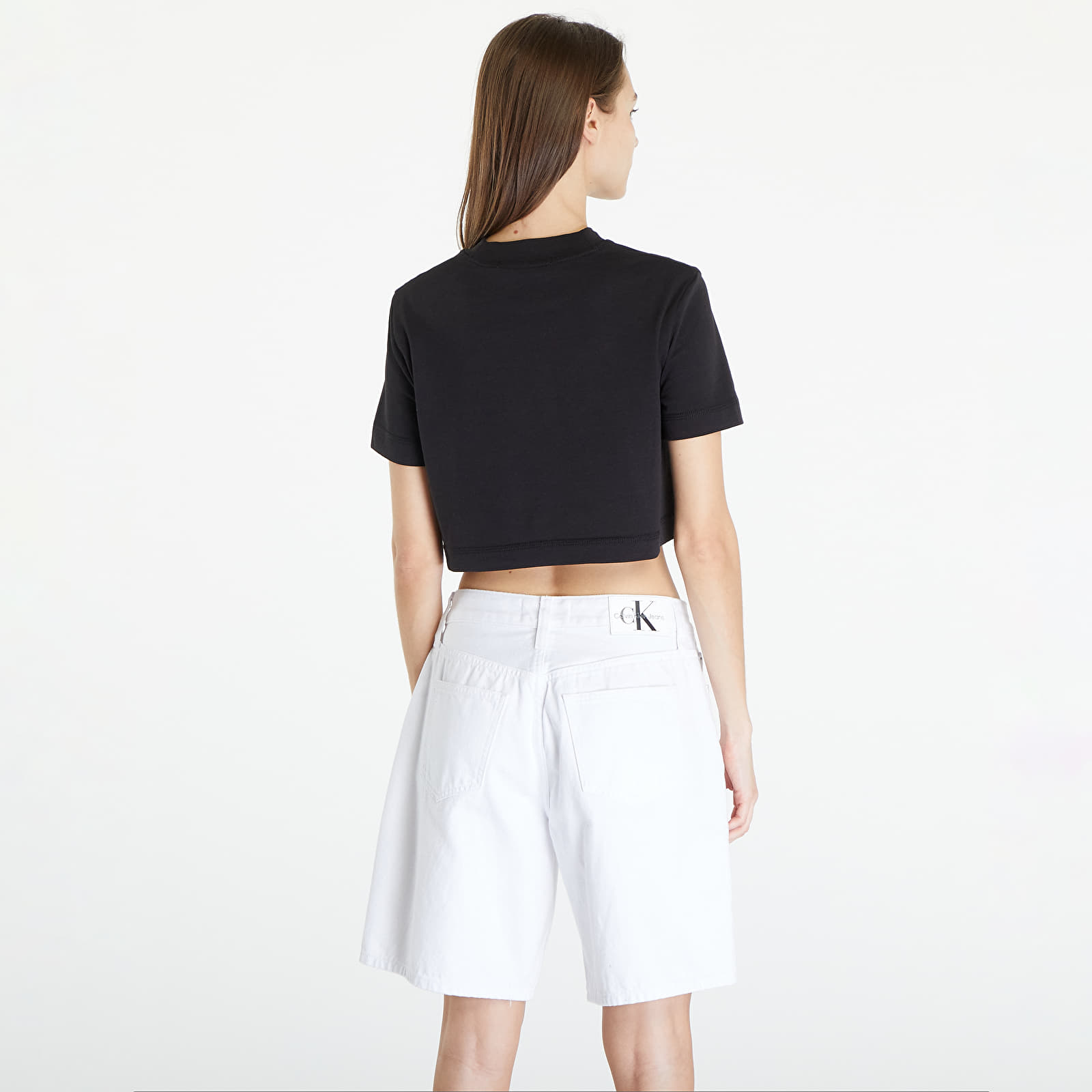T-särgid Calvin Klein Jeans Premium Monologo Cropped T-Shirt Black