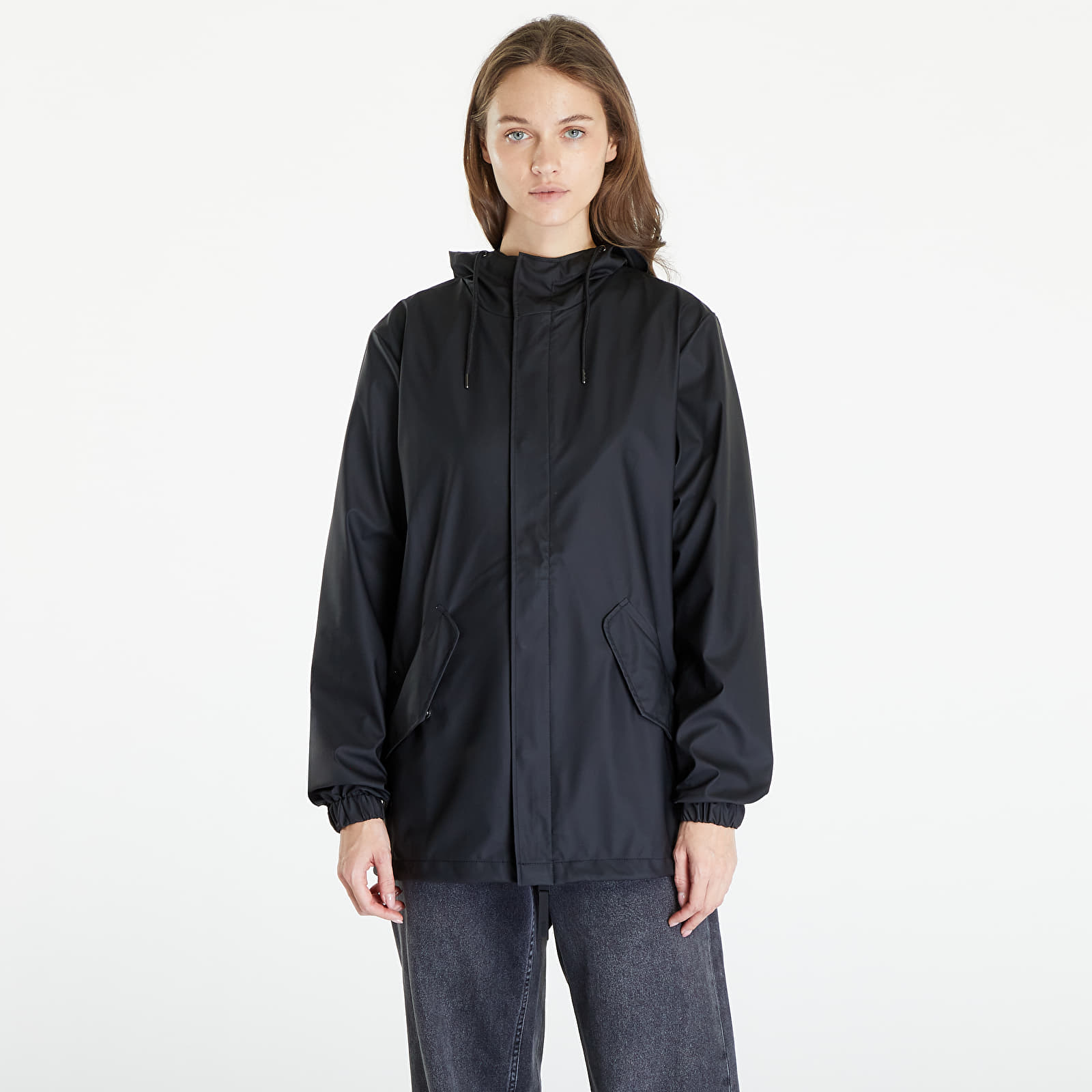 Jackets Rains Fishtail Jacket W3 UNISEX 01 Black