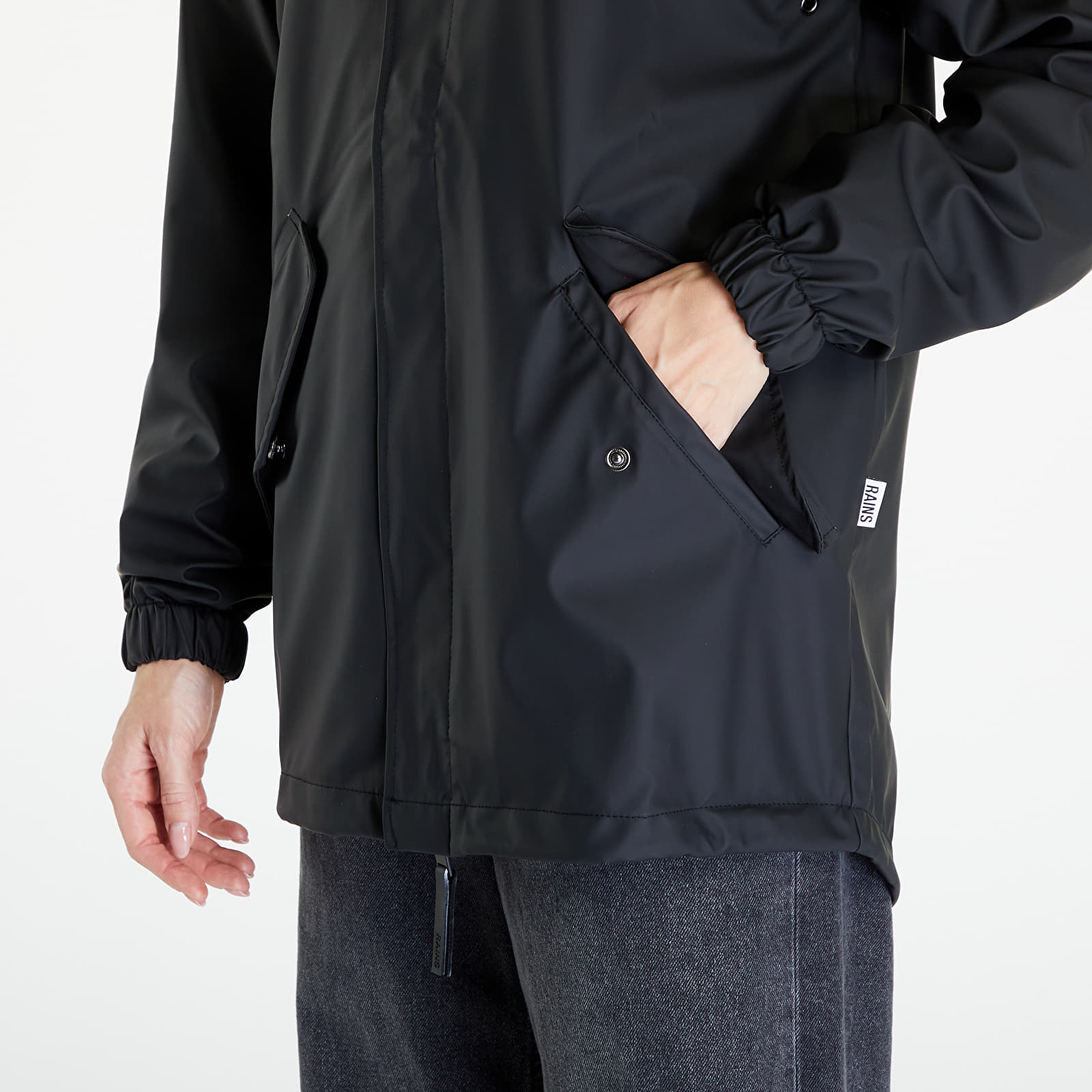 Jackets Rains Fishtail Jacket W3 UNISEX 01 Black