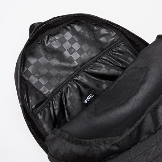 Black checkered vans backpack best sale