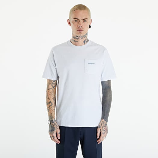 Tričko Patagonia M's Boardshort Logo Pocket Responsibili-Tee White