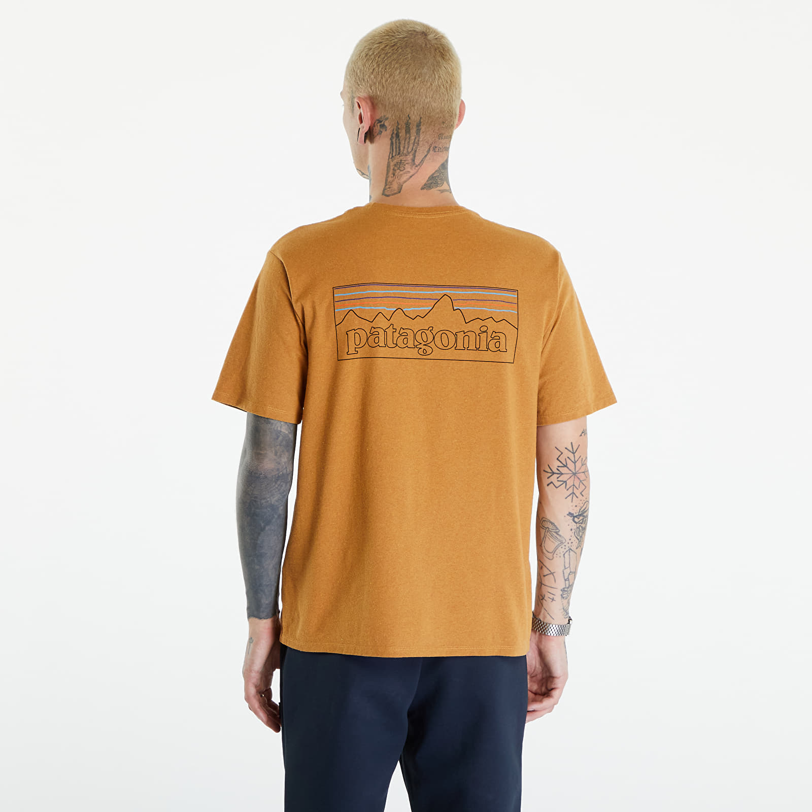T shirts Patagonia M s P 6 Logo Responsibili Tee Golden Caramel Queens