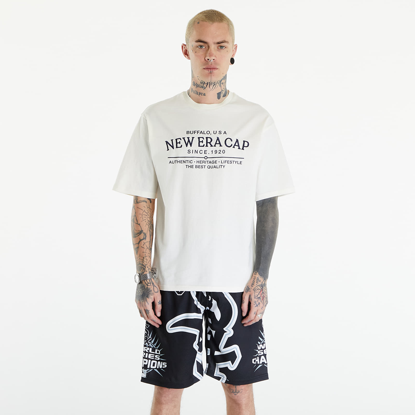 Тениски New Era Graphic Oversized T-Shirt Off White