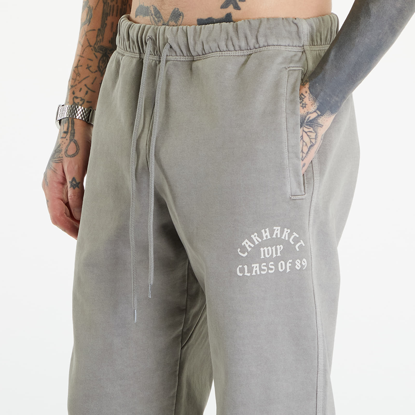 Chandal Carhartt WIP Class of 89 Sweat Pant Marengo/ White Garment Dyed