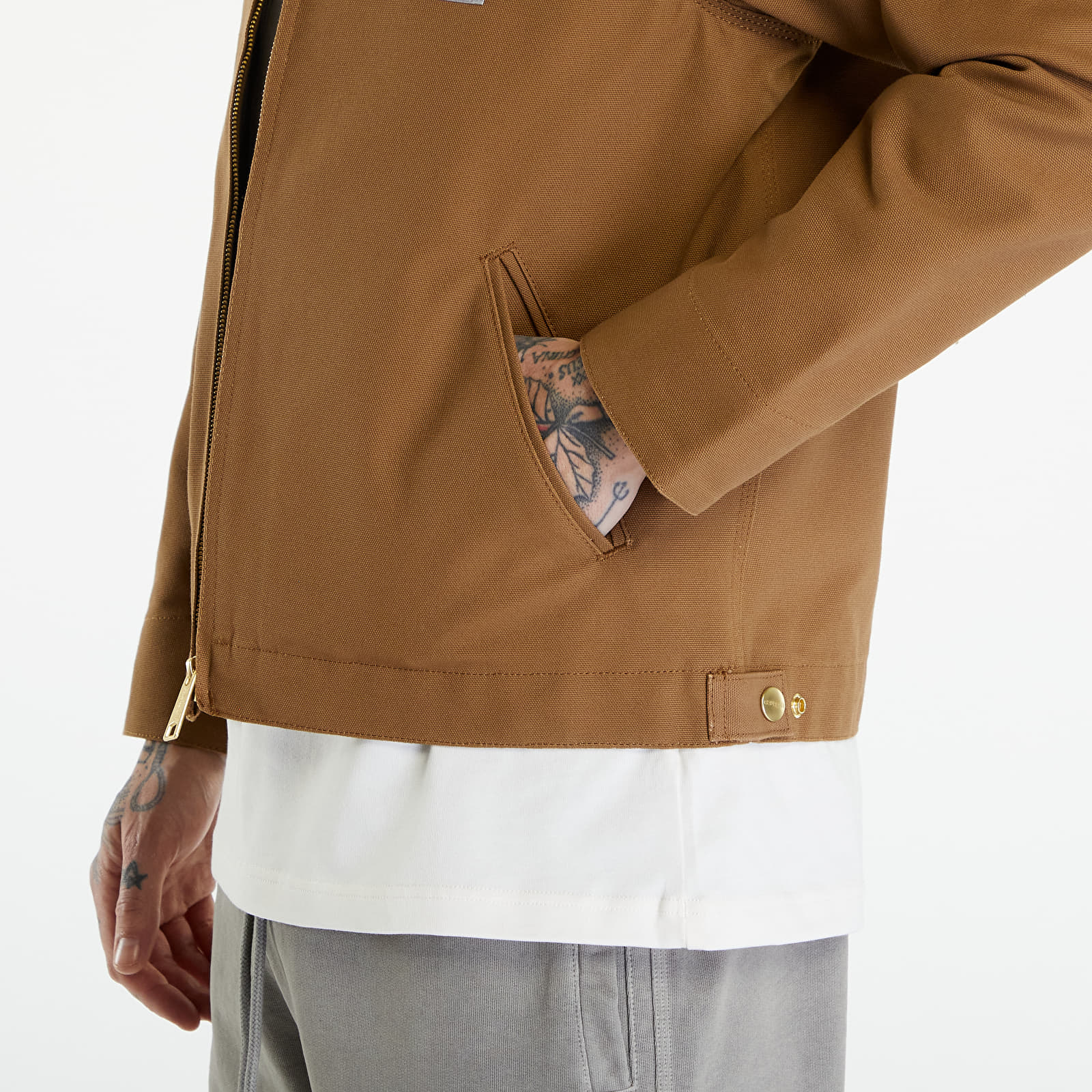 Bundy Carhartt WIP Detroit Jacket UNISEX Hamilton Brown/ Tobacco Rigid