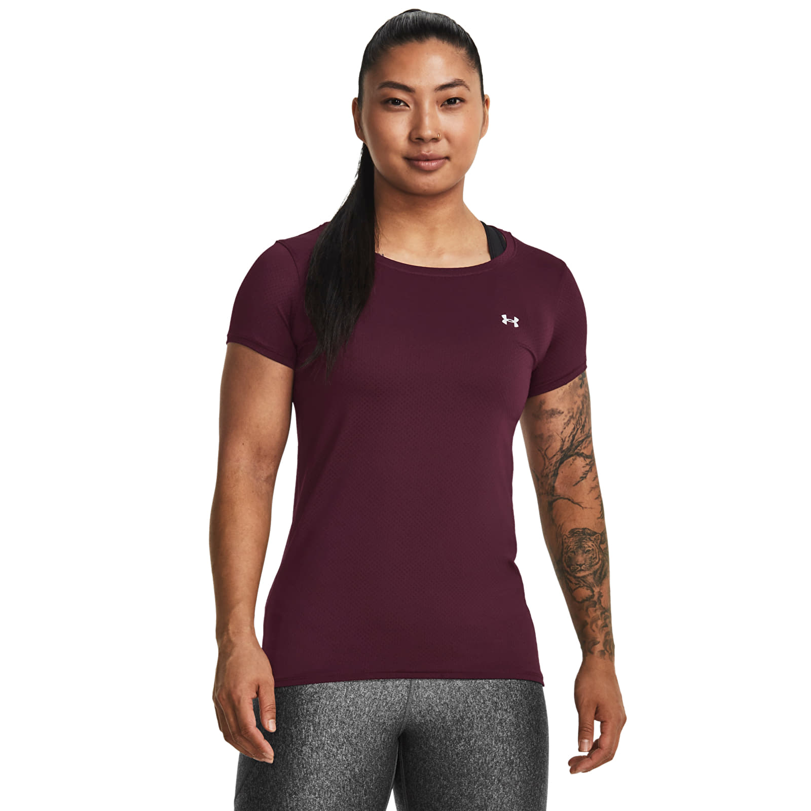 Тениски Under Armour Hg Armour Ss Dark Maroon
