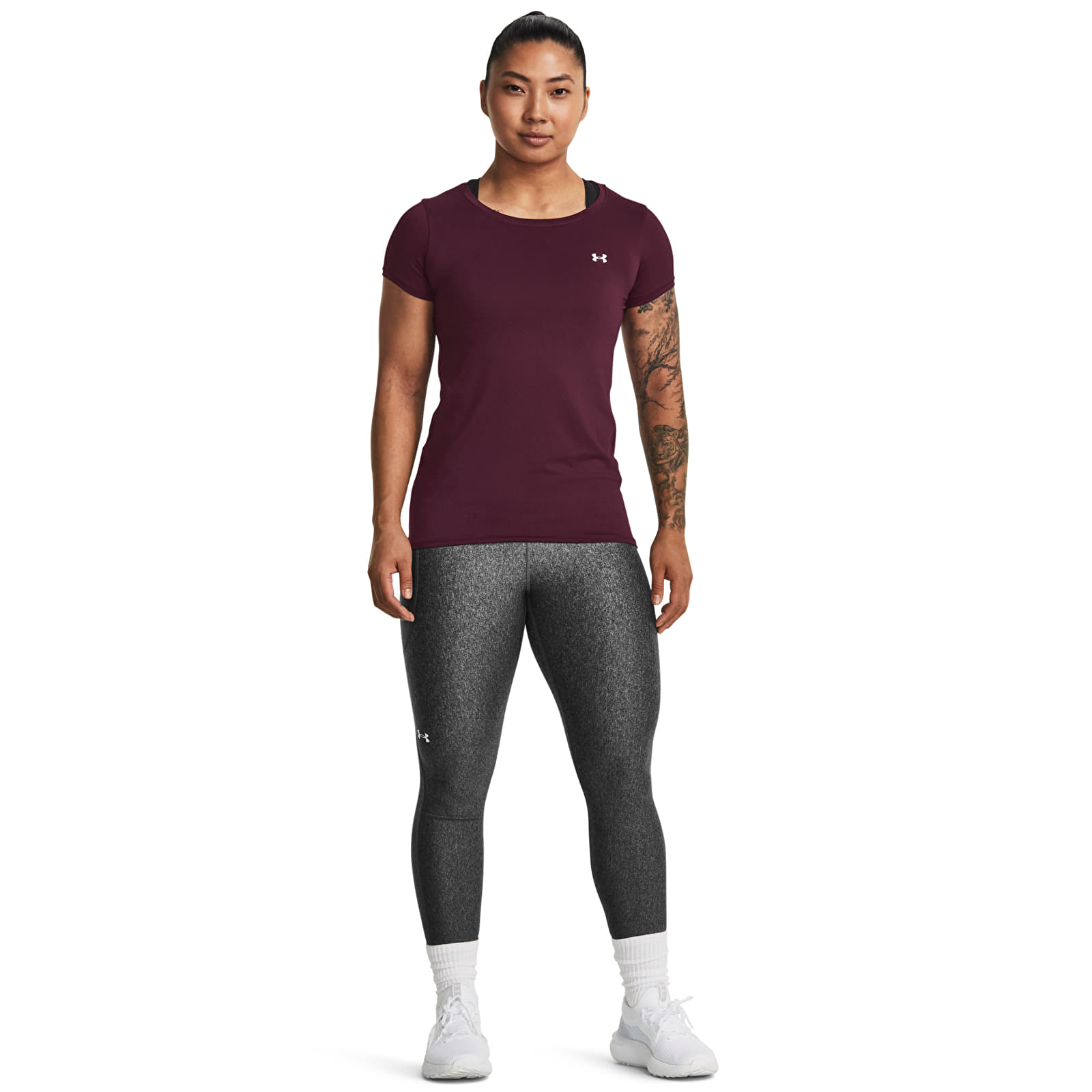 Тениски Under Armour Hg Armour Ss Dark Maroon