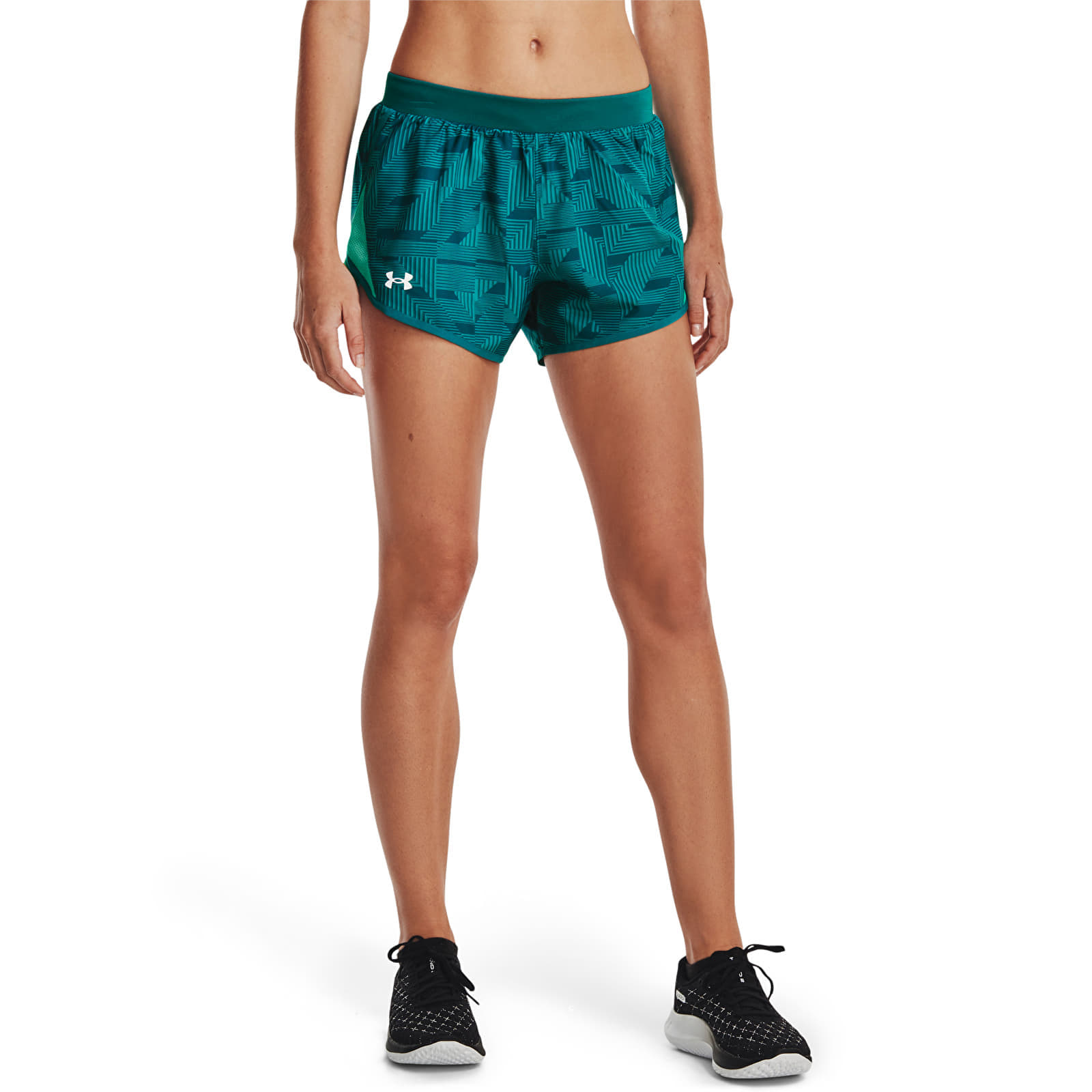 Under Armour Fly By 2.0 Printed Short Coastal Teal