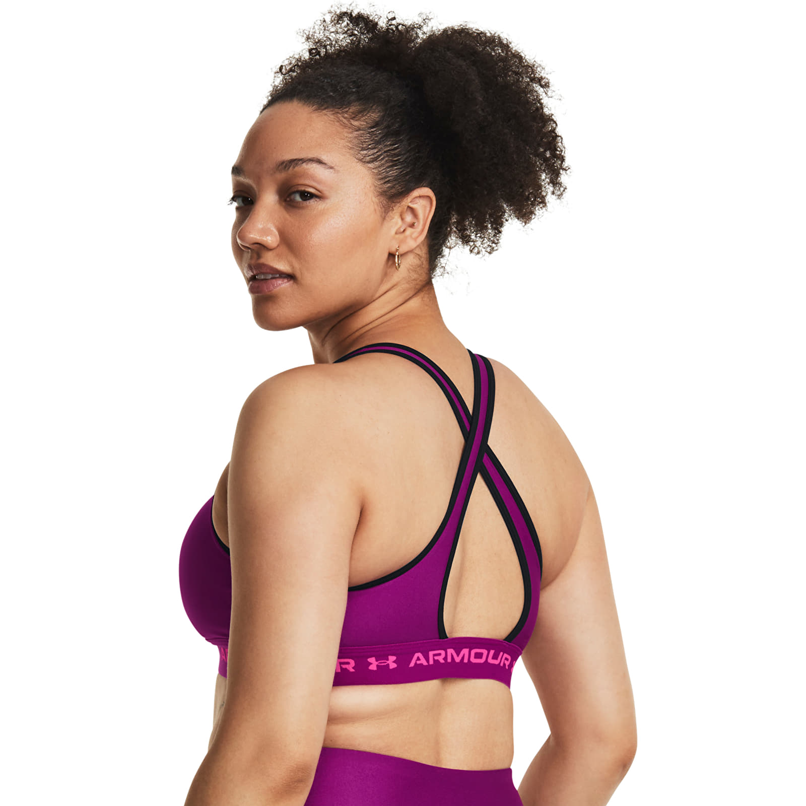 Sutiene Under Armour Crossback Mid Bra Mystic Magenta