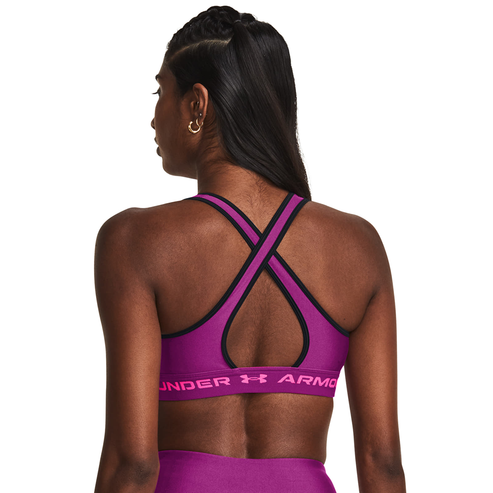 Sutiene Under Armour Crossback Mid Bra Mystic Magenta