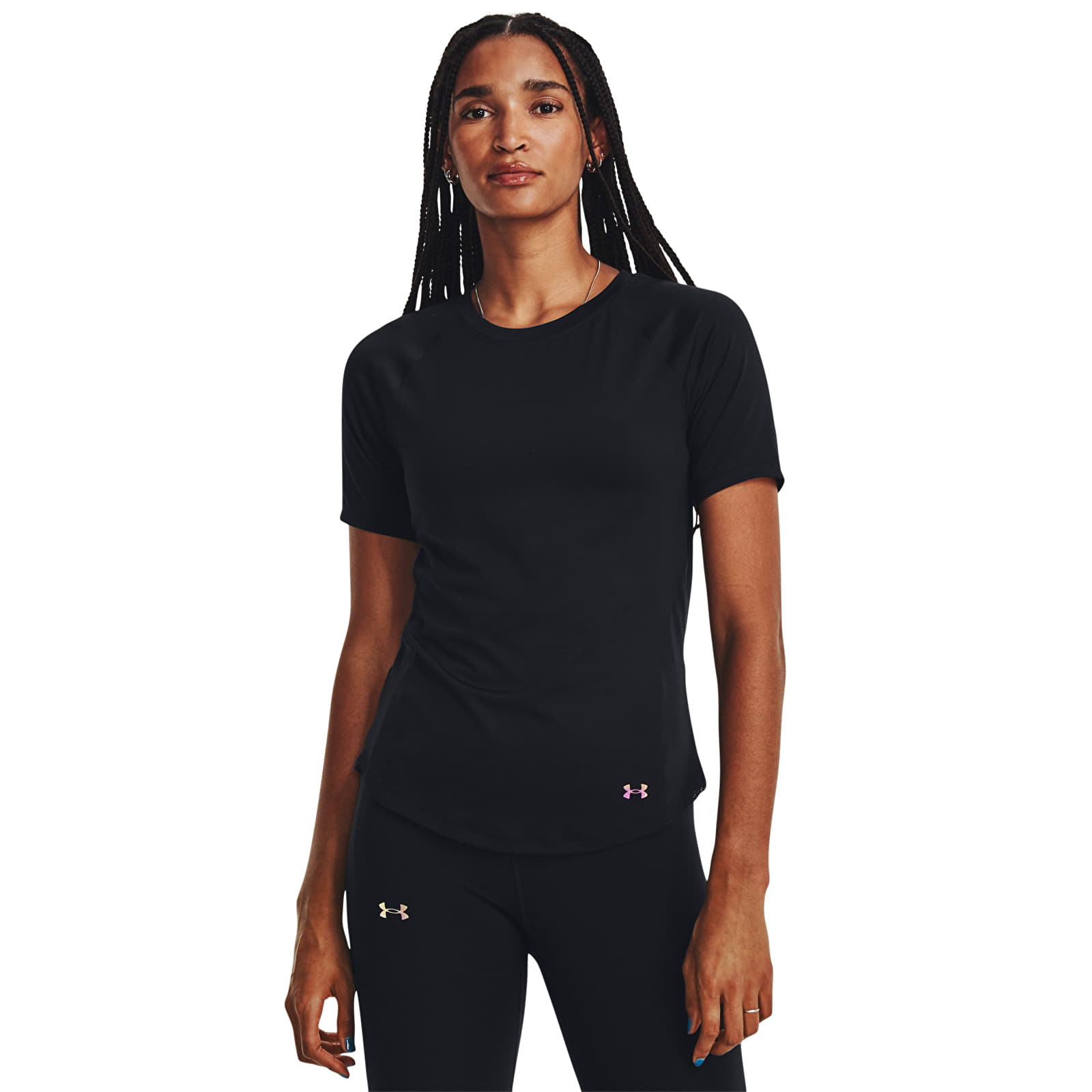 T Shirts Under Armour Rush Mesh Ss Black Queens