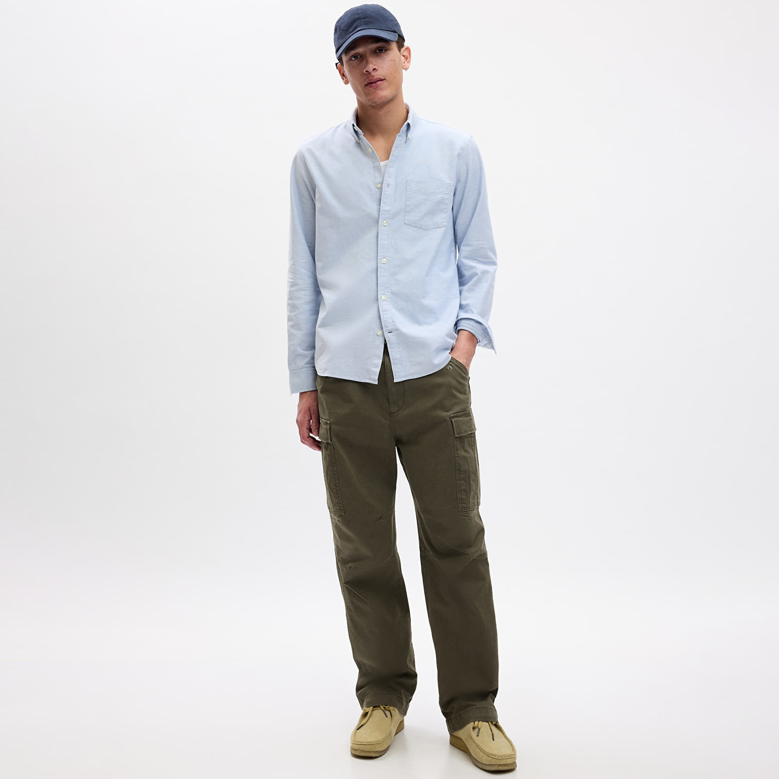 Shirts GAP Standard Oxford Shirt Light Blue