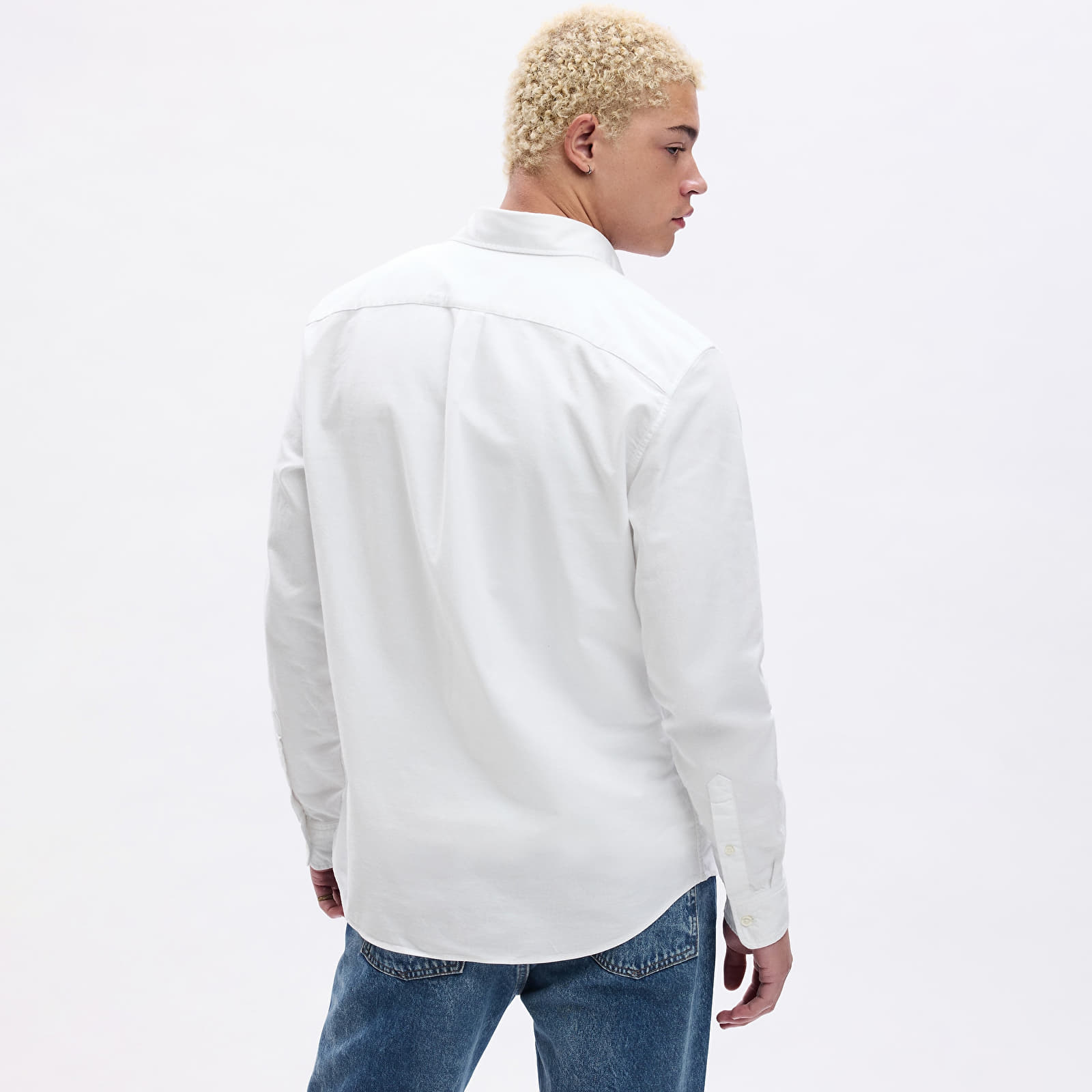 Shirts GAP Standard Oxford Shirt White V2 Global