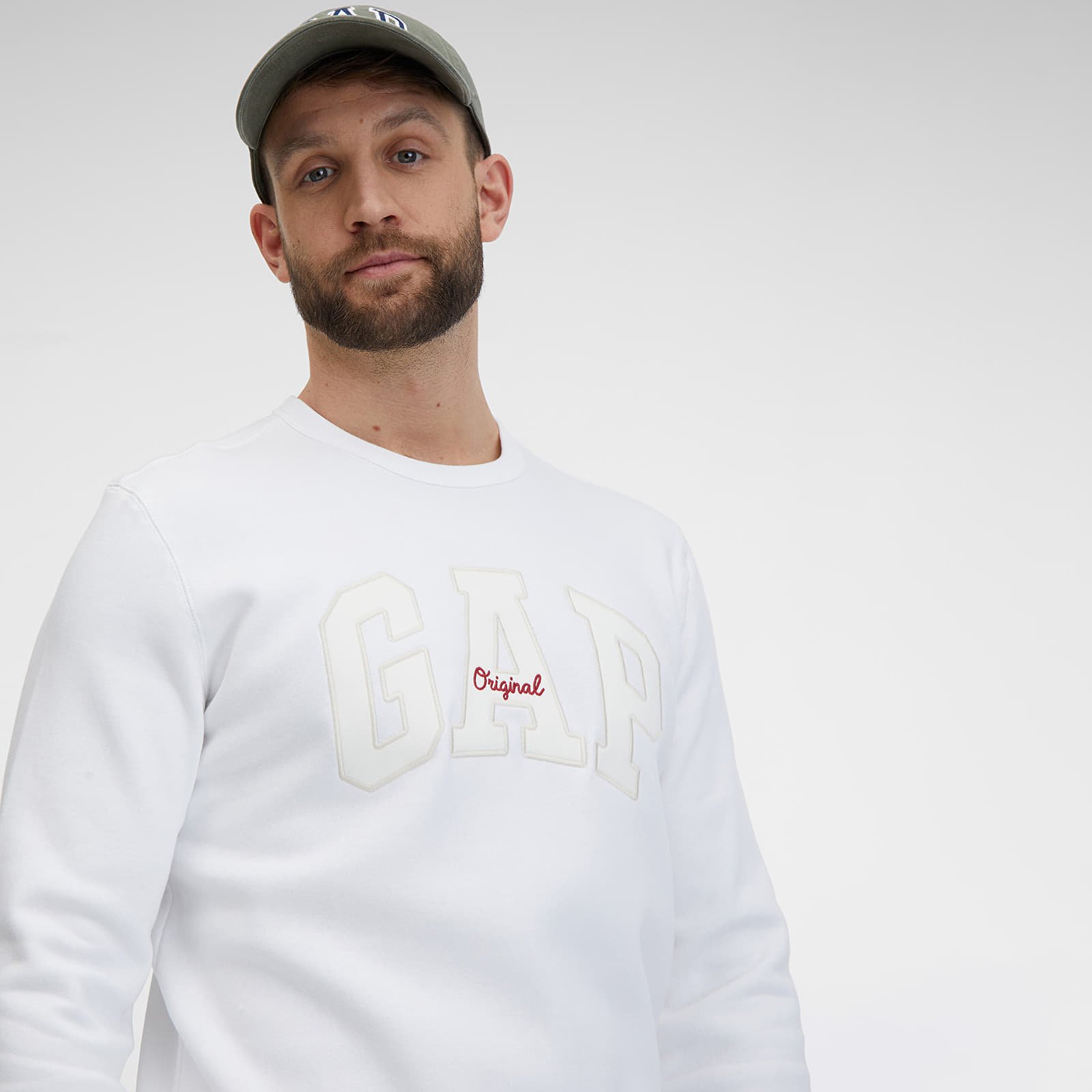 Hettegensere og sweatshirts GAP Crewneck Logo Sweatshirt White000