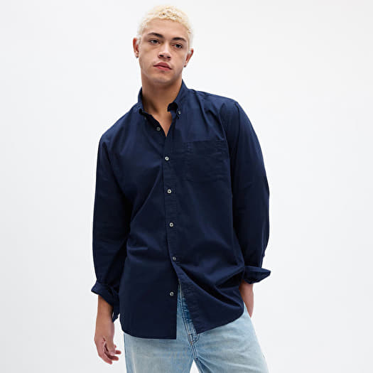 Cămașă GAP Standard Stretch Poplin Shirt Tapestry Navy