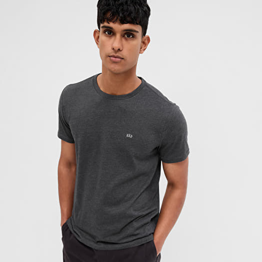 Tričko GAP Micro Logo Crew Neck Tee Charcoal Grey