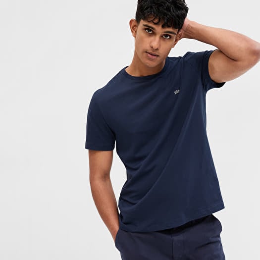 Tričko GAP Micro Logo Crew Neck Tee Tapestry Navy