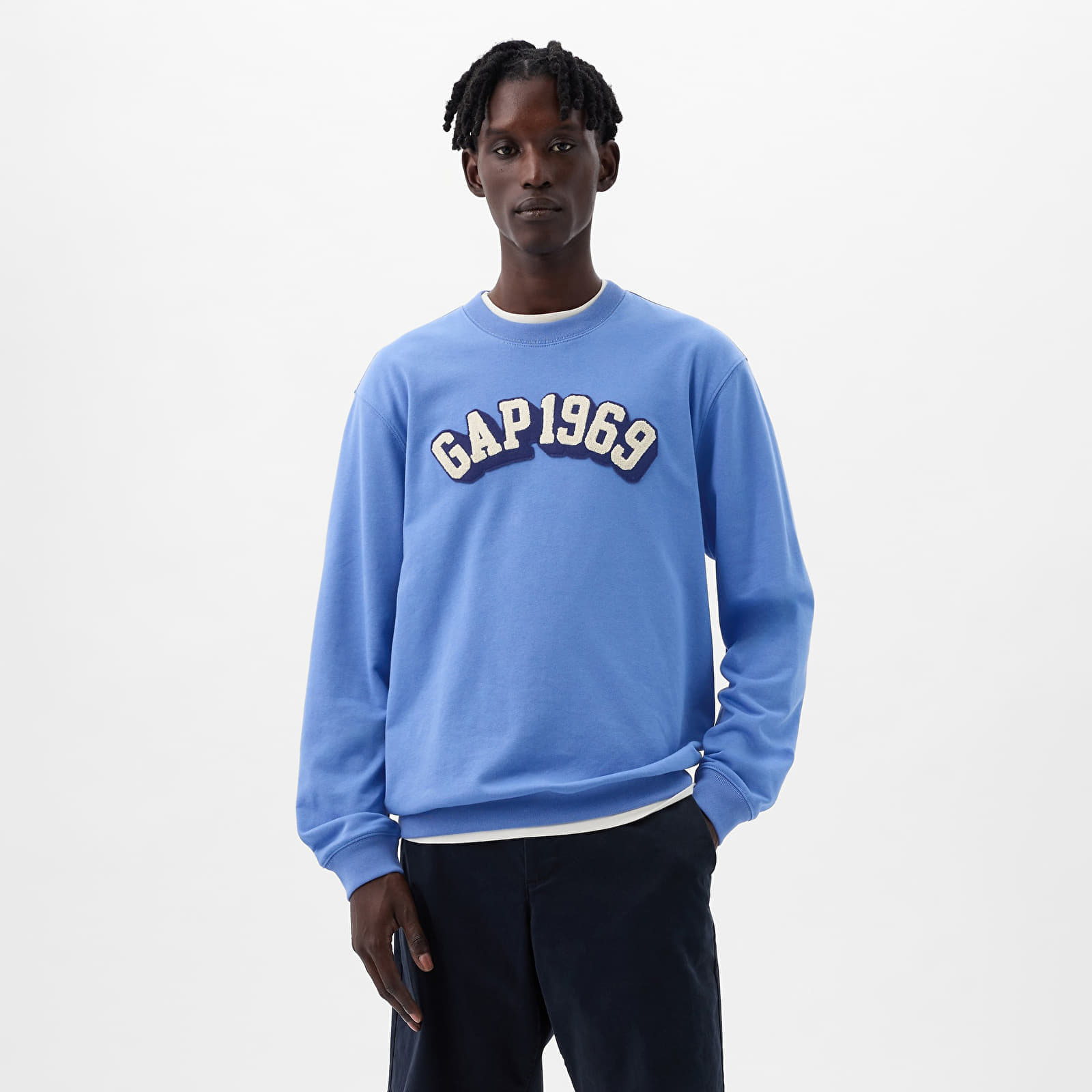 Hanorac GAP Logo Crewneck Sweatshirt Cabana Blue 602