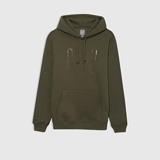 Sweatshirt GAP Shine Logo Hoodie Army Jacket Green