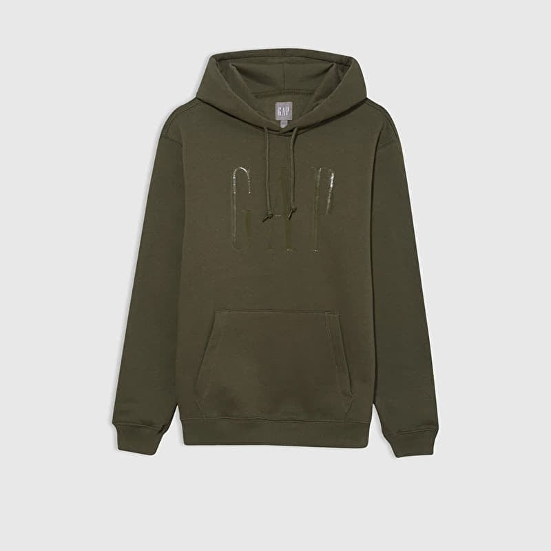 Sweatshirt GAP Shine Logo Hoodie Army Jacket Green
