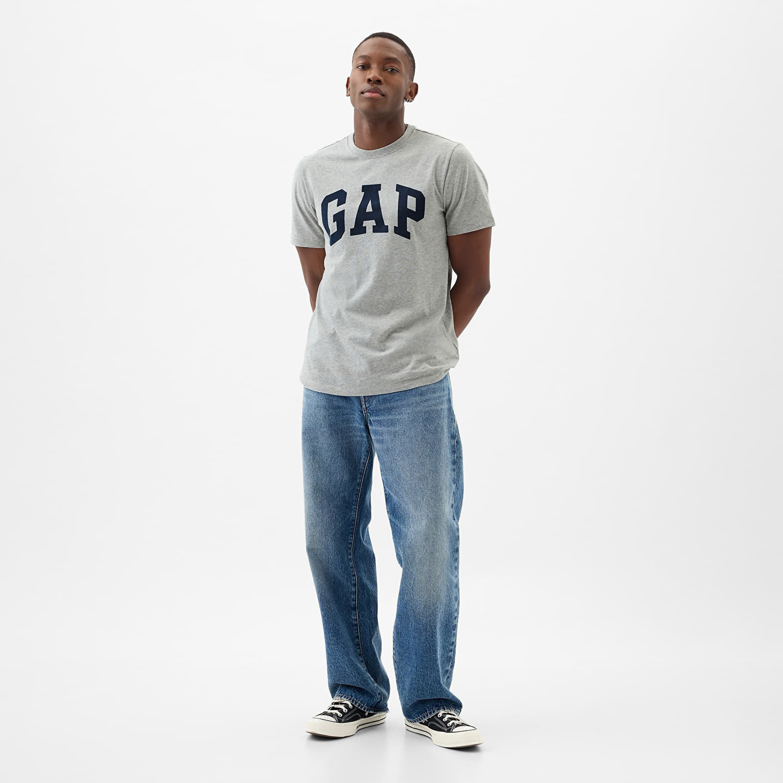 Camisetas GAP Basic Logo Tee Heather Grey