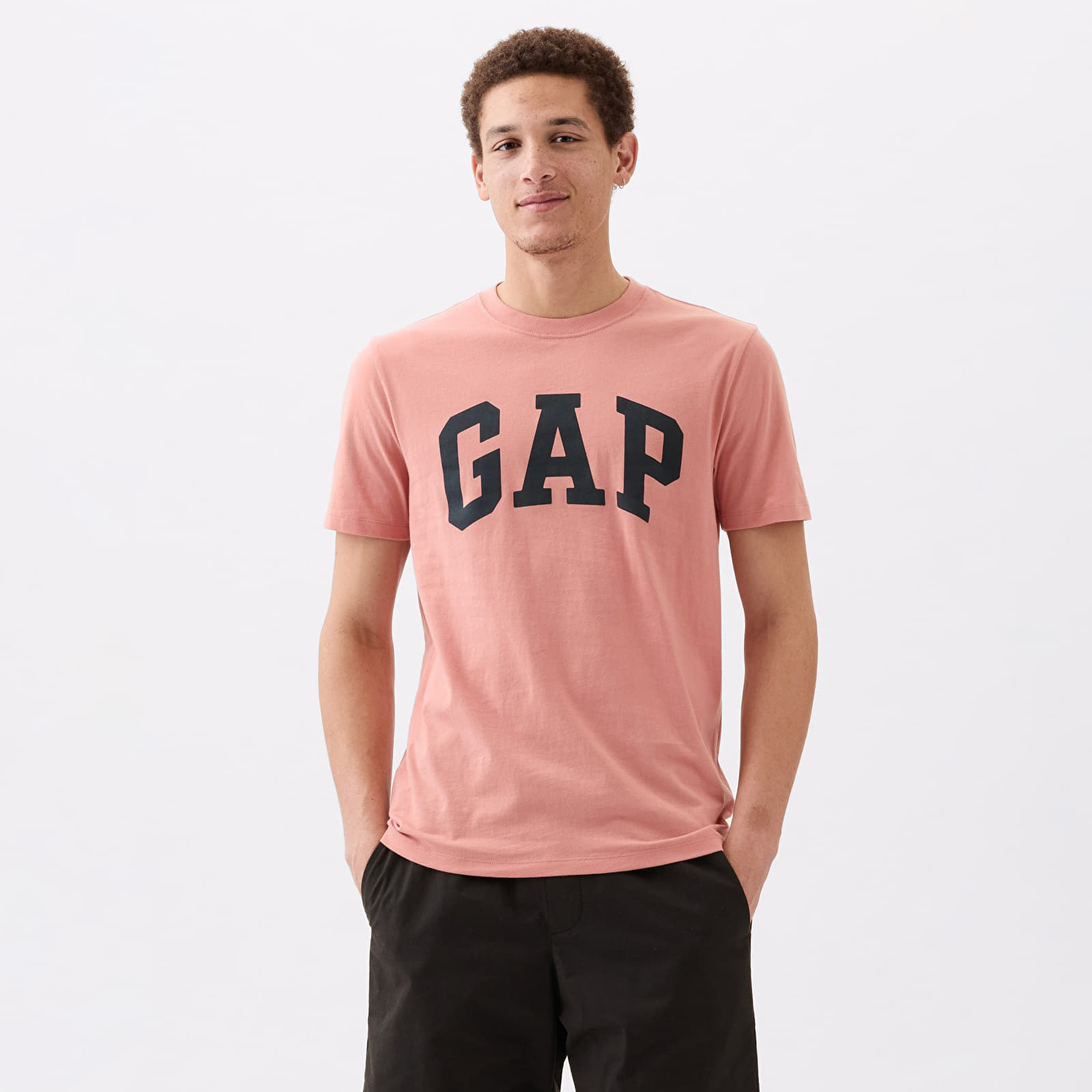 Tricou GAP Basic Logo Tee Pink Rosette 16-1518