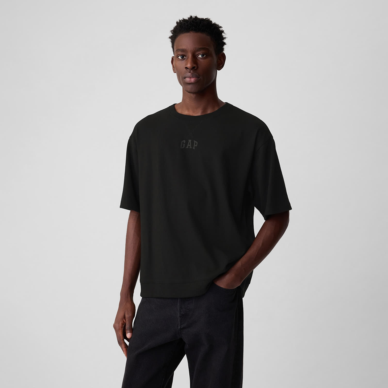 T-Shirts GAP Micro Logo Tee Black