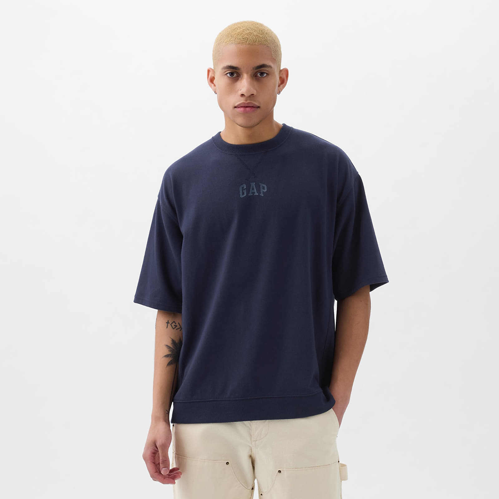 Pólók GAP Micro Logo Tee Navy Uniform