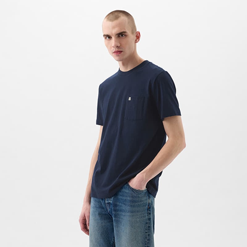 Póló GAP Pocket Micro Logo Tee Tapestry Navy