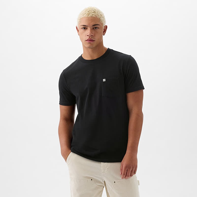 Póló GAP Pocket Micro Logo Tee Black