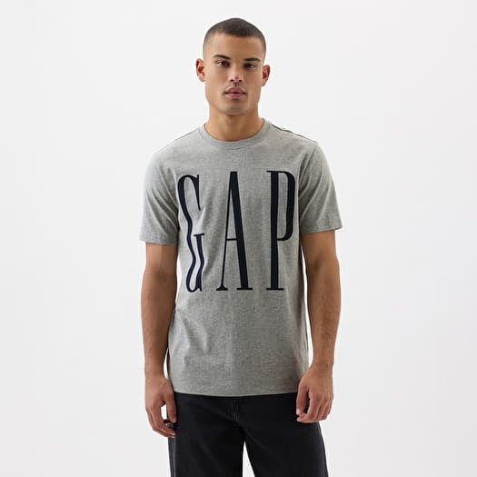 Marškinėliai GAP Logo Tee Heather Grey