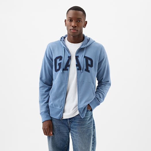 Sweatshirt GAP French Terry Fullzip Logo Hoodie Soft Cornflower