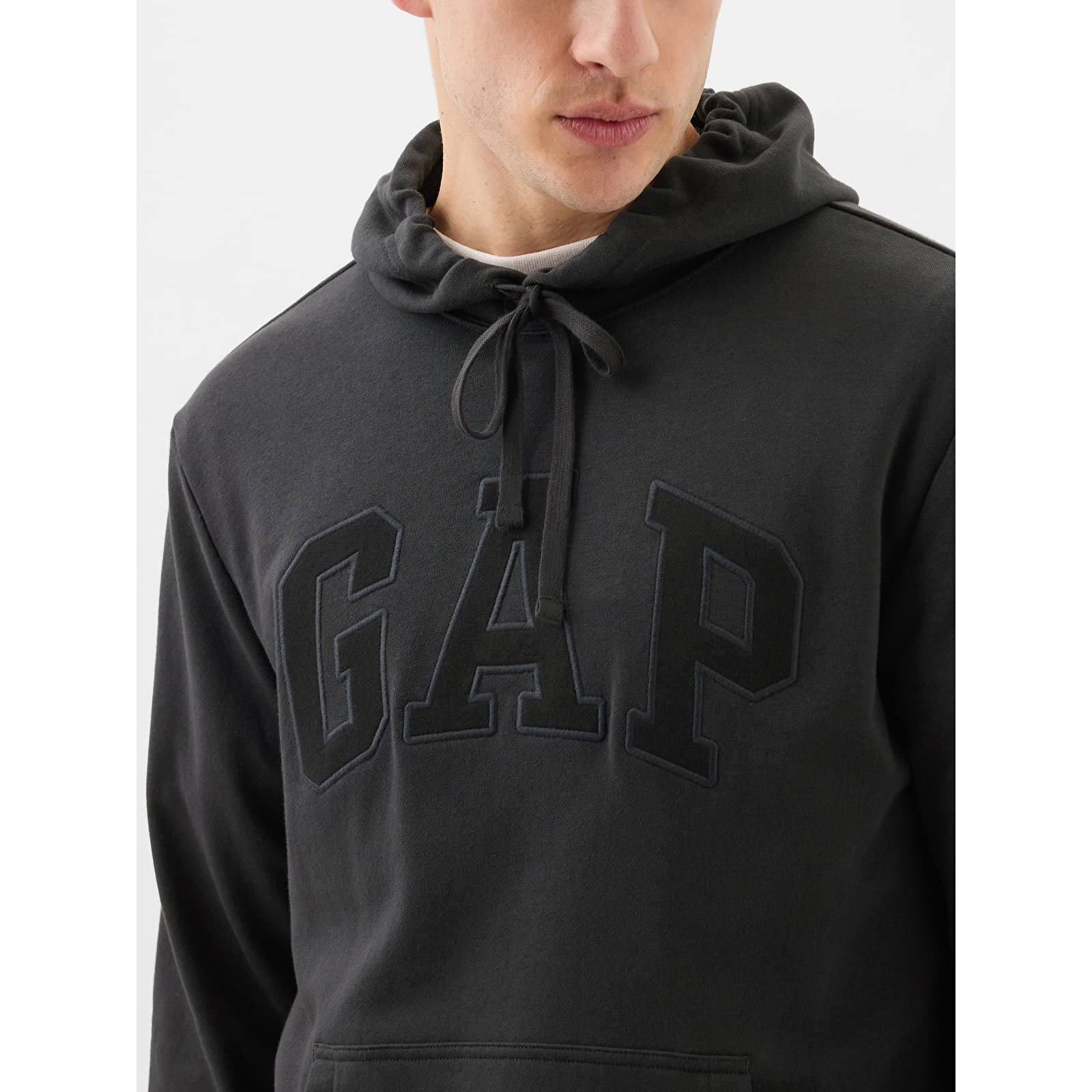 Hanorace GAP French Terry Pullover Logo Hoodie Moonless Night