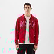GAP French Terry Fullzip Logo Hoodie Lasalle Red