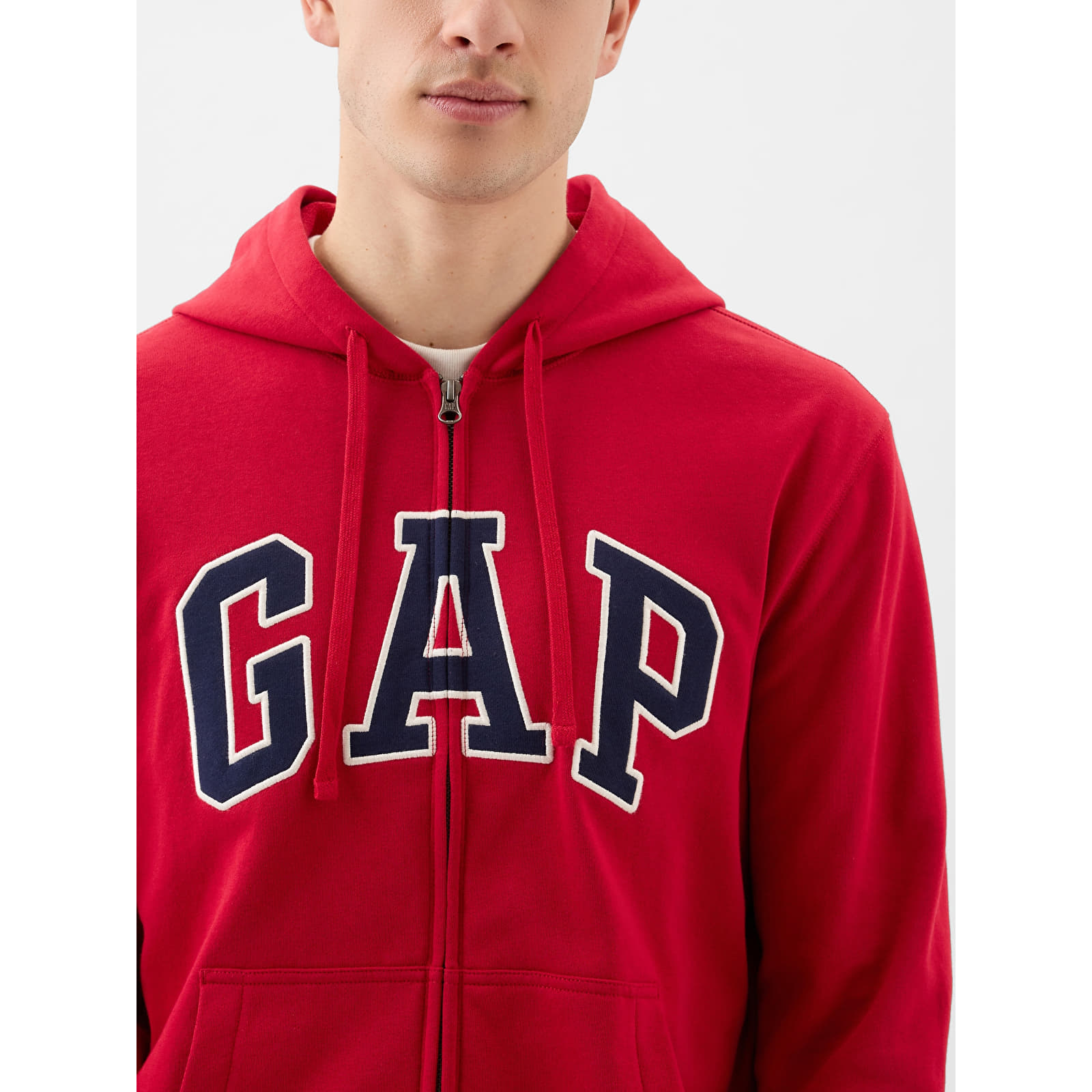 Hoodies and sweatshirts  GAP French Terry Fullzip Logo Hoodie Lasalle Red