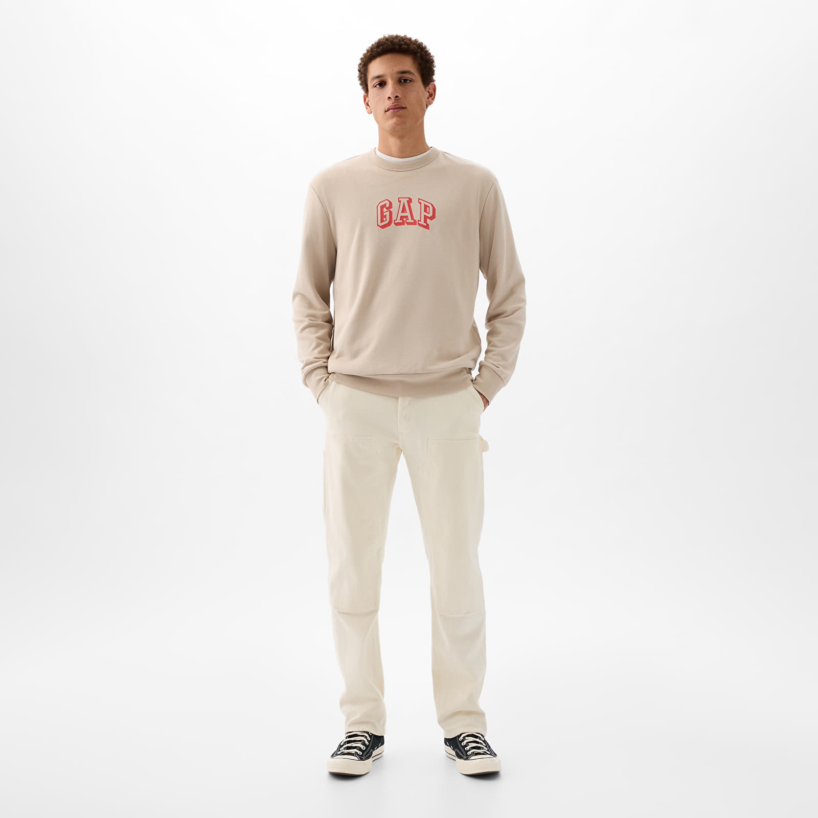 Mikiny GAP Logo Crewneck Sweatshirt Bedrock 291