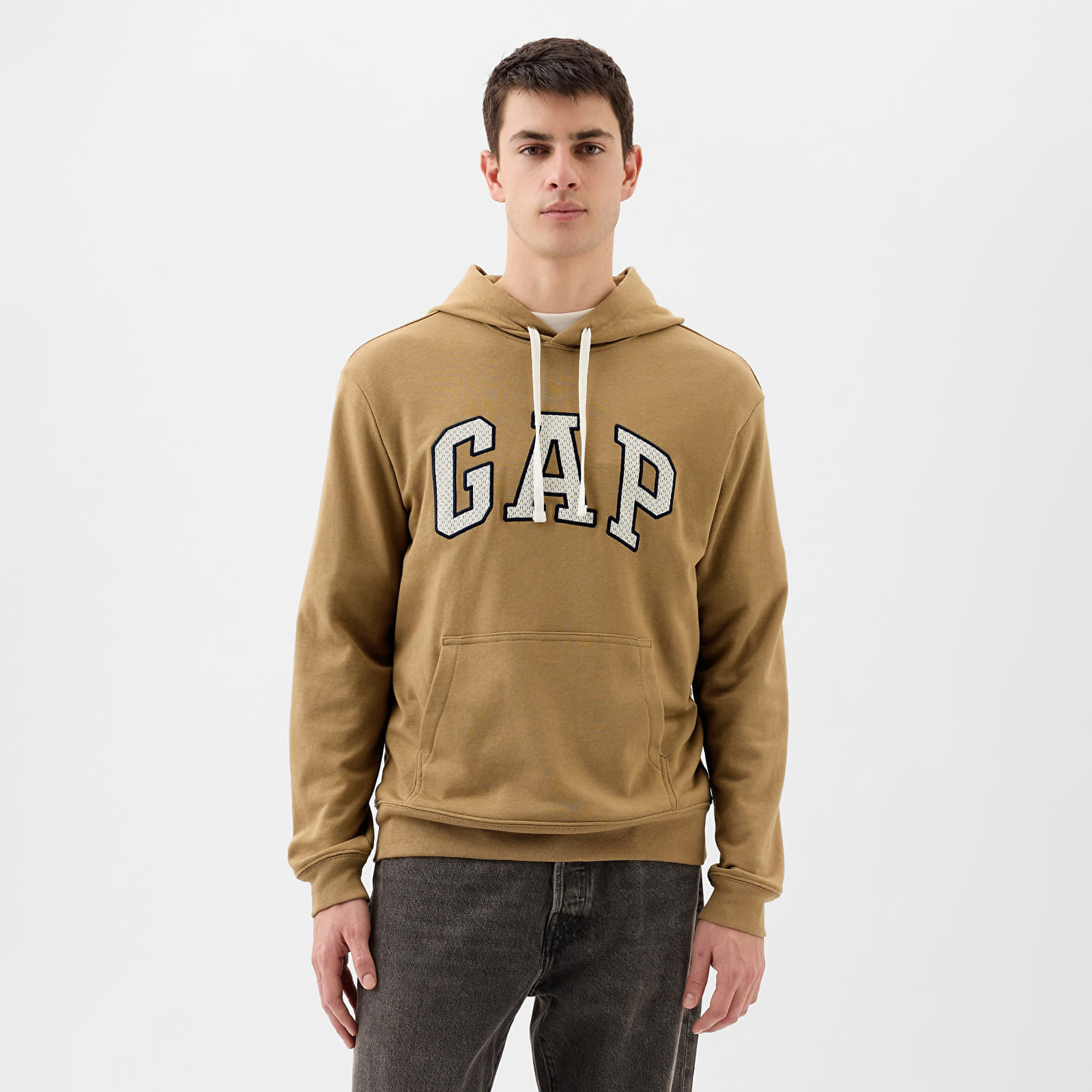 Hanorac GAP French Terry Pullover Logo Hoodie Perfect Khaki