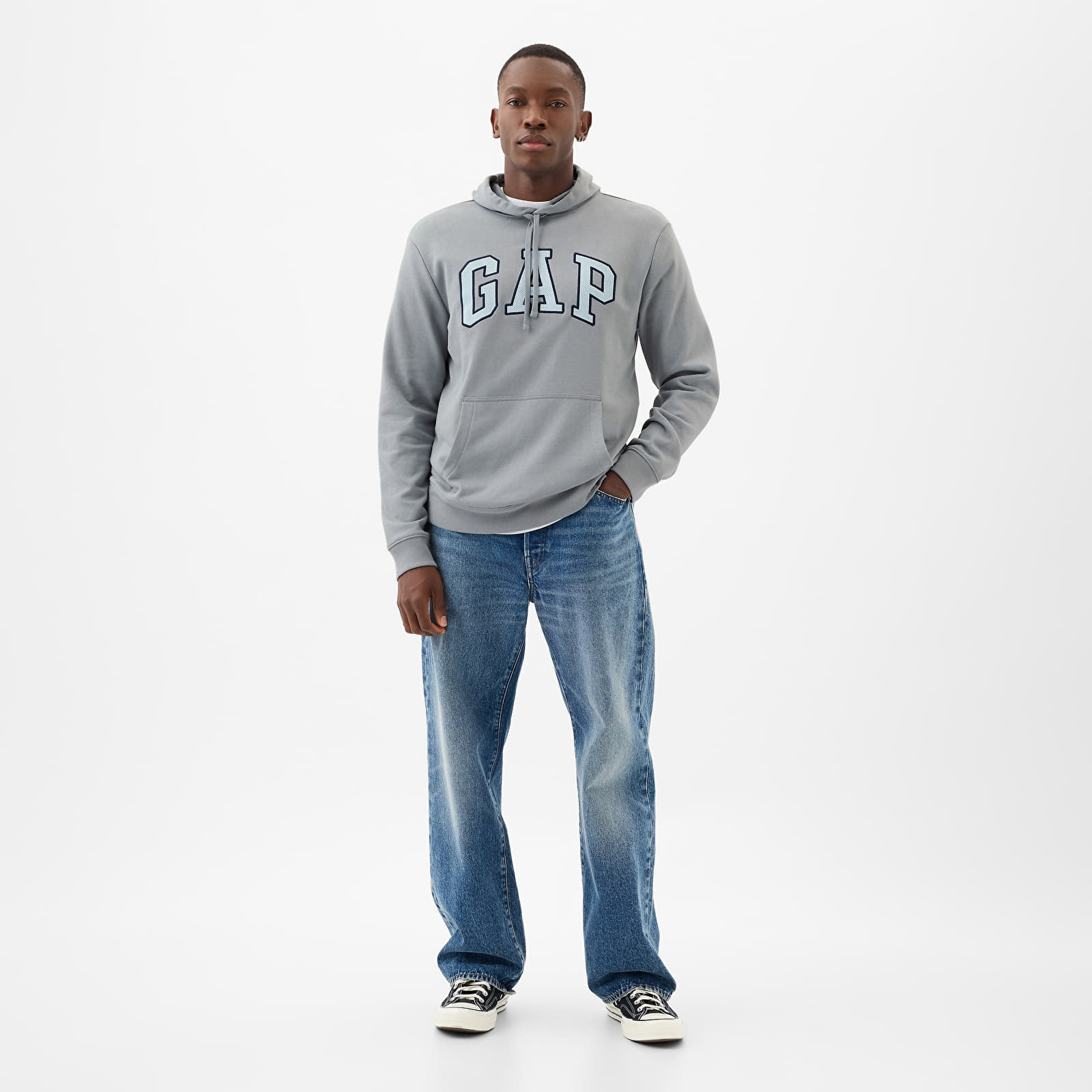 Hoodies and sweatshirts GAP French Terry Pullover Logo Hoodie Storm Cloud 623