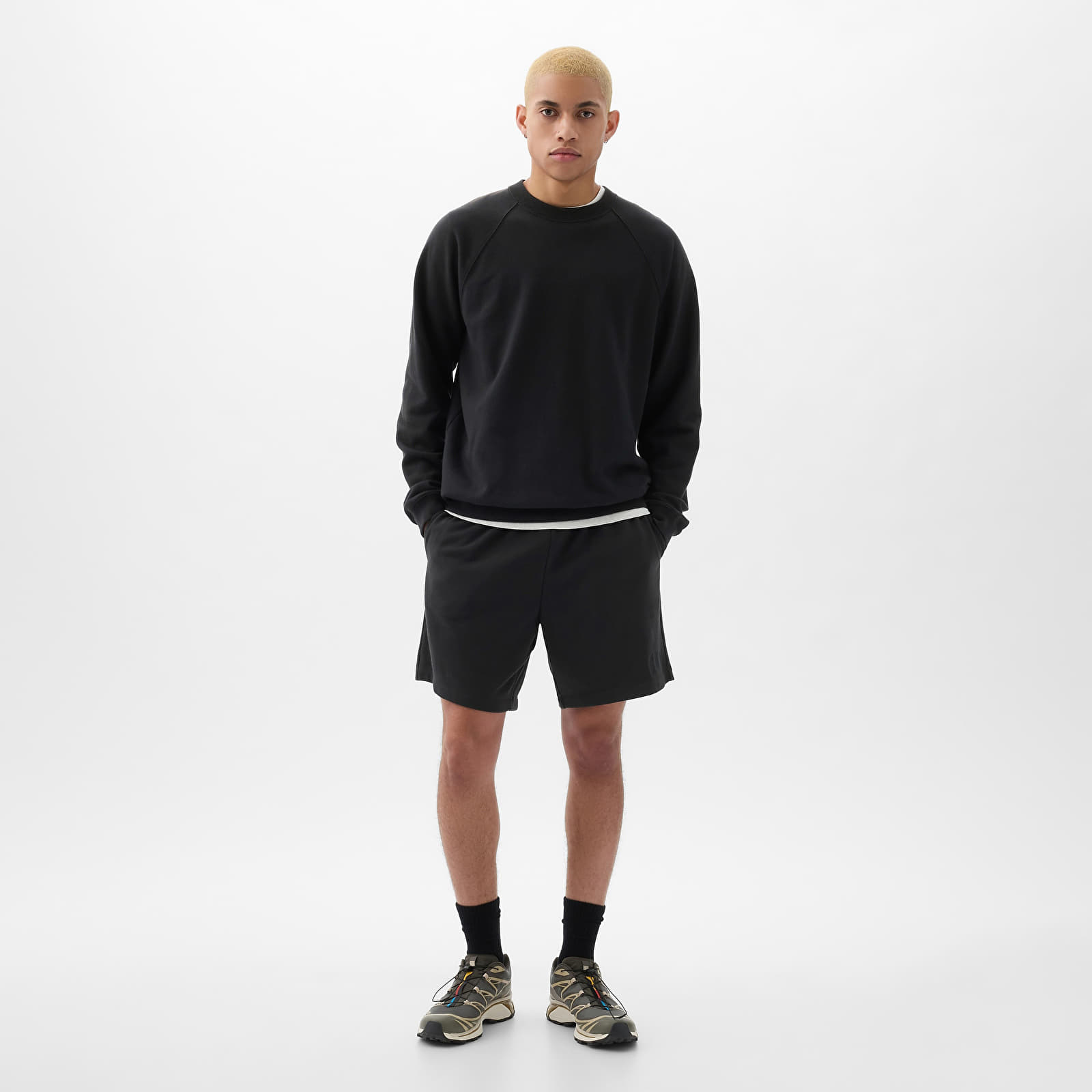 Pantalones cortos GAP French Terry Logo Shorts Moonless Night